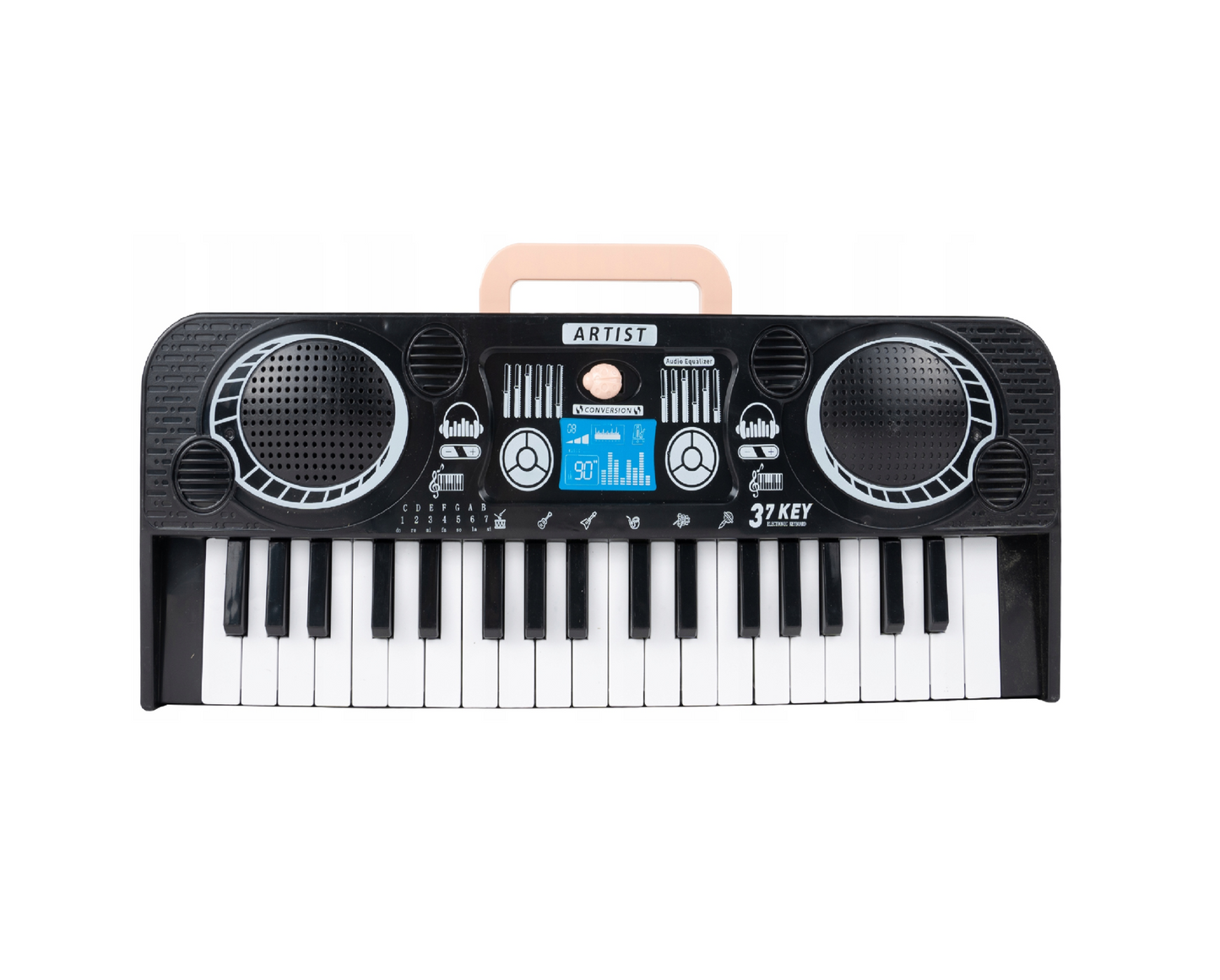 Orga electronica cu maner, 37 clape, negru, MalPlay 109869