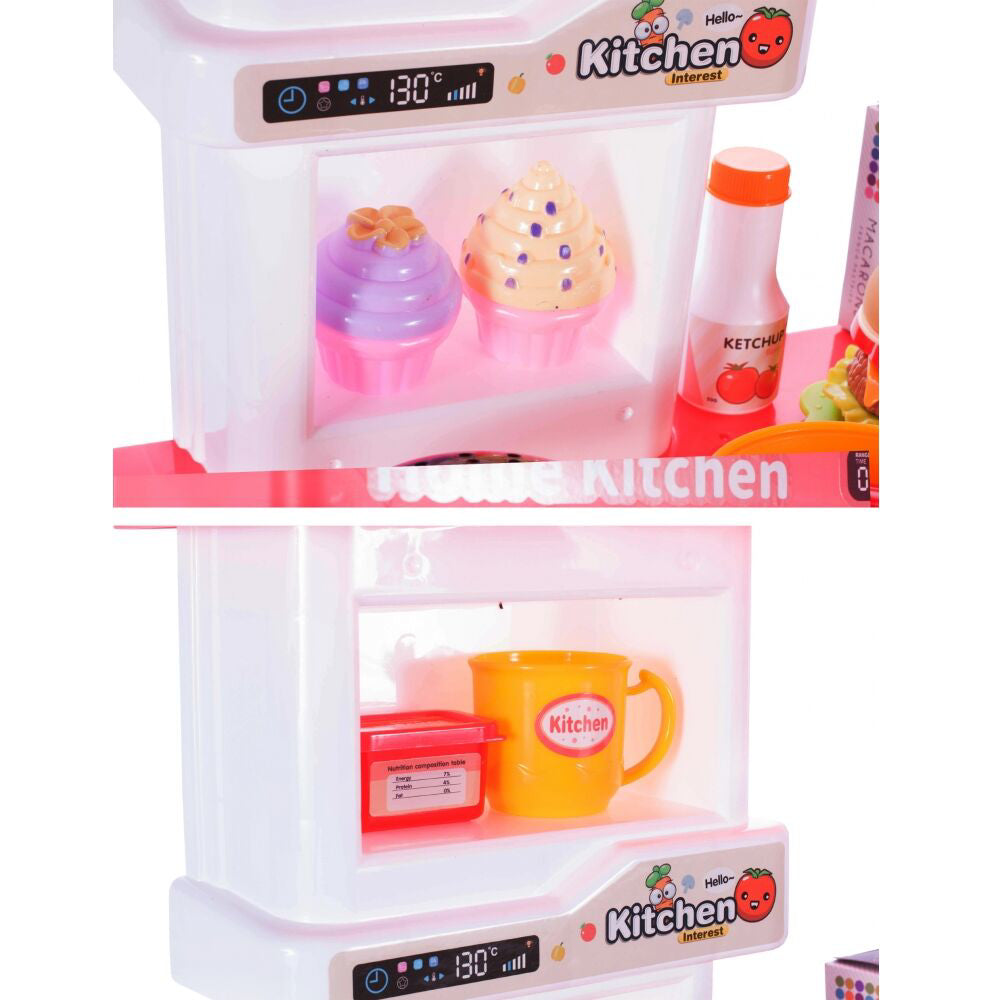 Set bucatarie pentru copii cu accesorii, cutii si recipiente pentru alimente, tacamuri, 26 elemente, MalPlay 107884