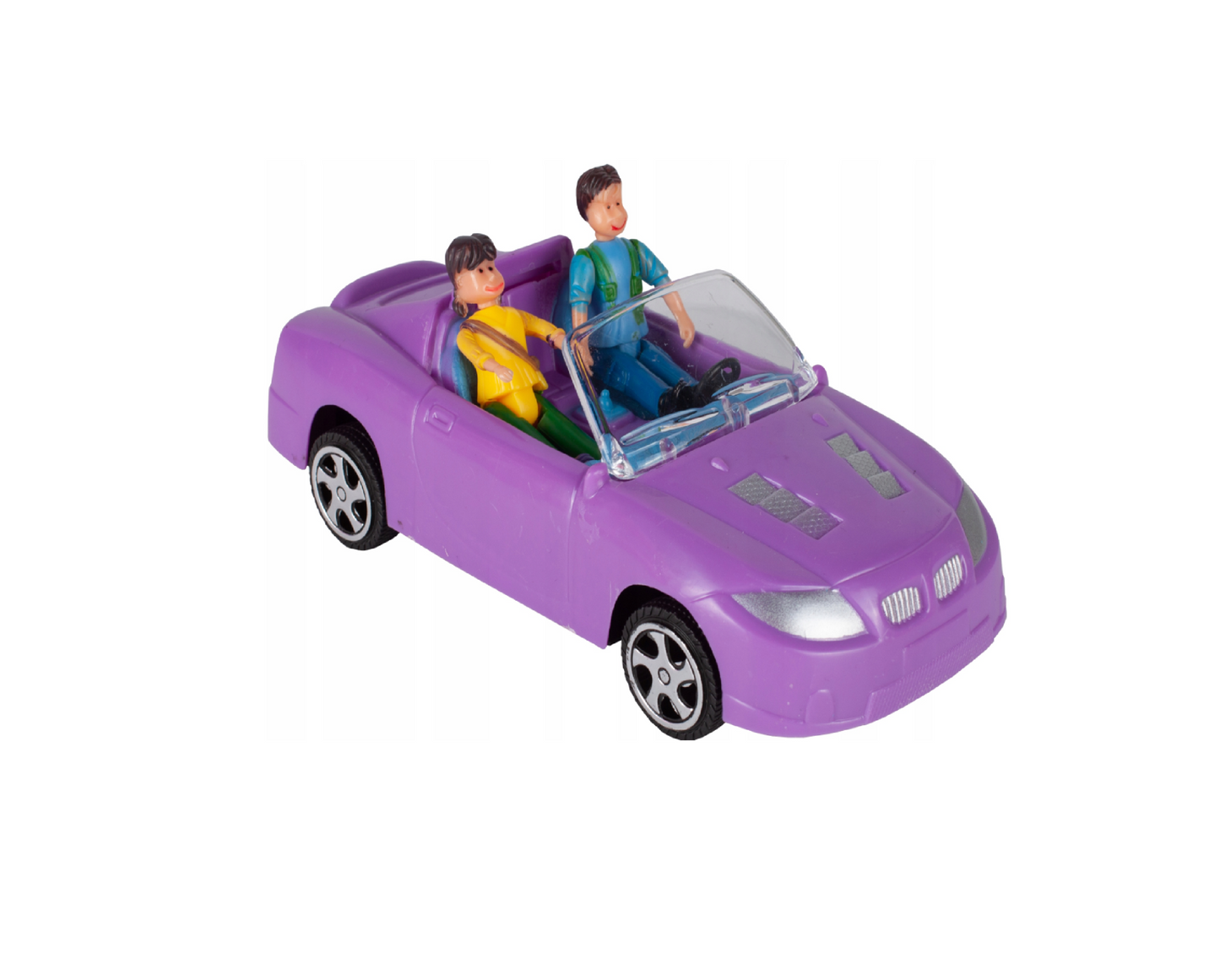 Set casuta de papusi cu accesorii, 59.5 x 42 x 22 cm, masina, mobilier, figurine, 122 piese, MalPlay 108443