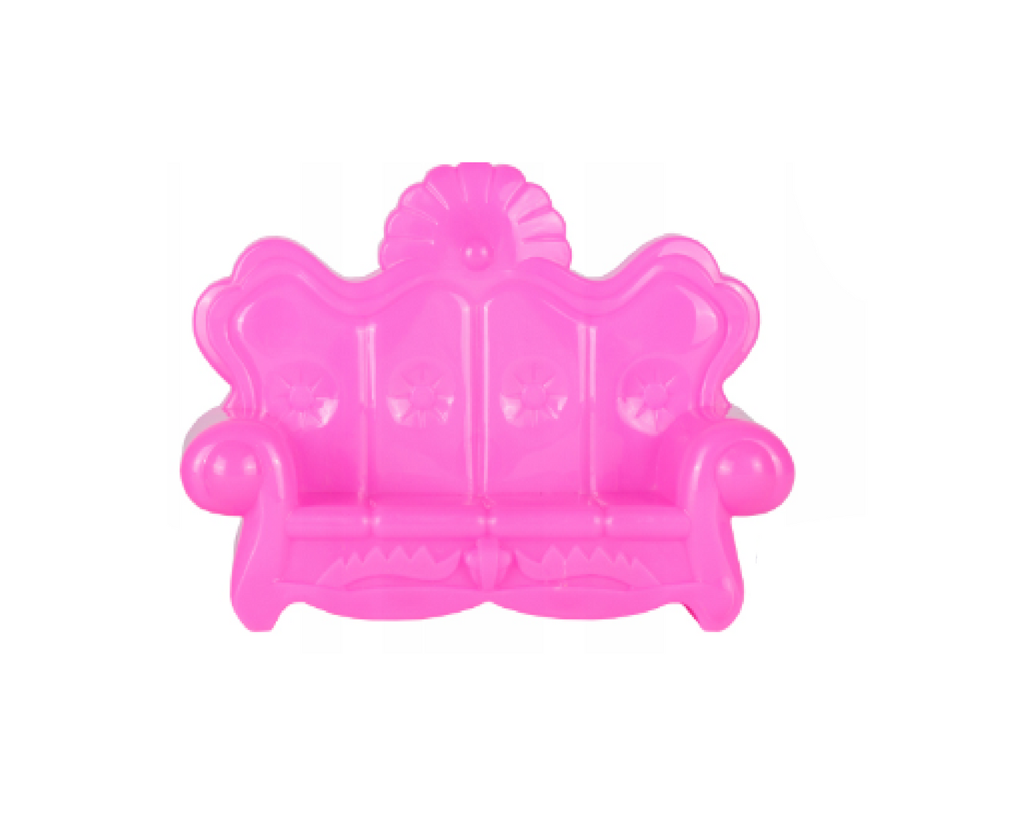 Set casuta de papusi cu accesorii, 59.5 x 42 x 22 cm, masina, mobilier, figurine, 122 piese, MalPlay 108443