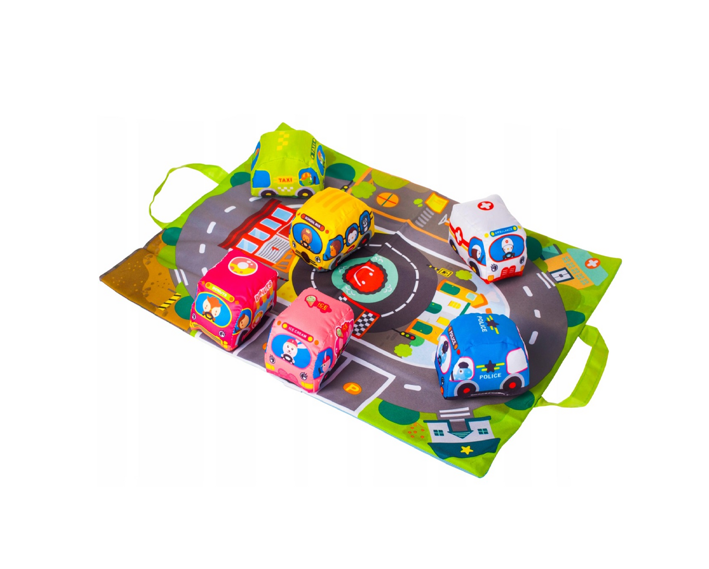 Set covoras interactiv cu masinute, 7 elemente, MalPlay 108625
