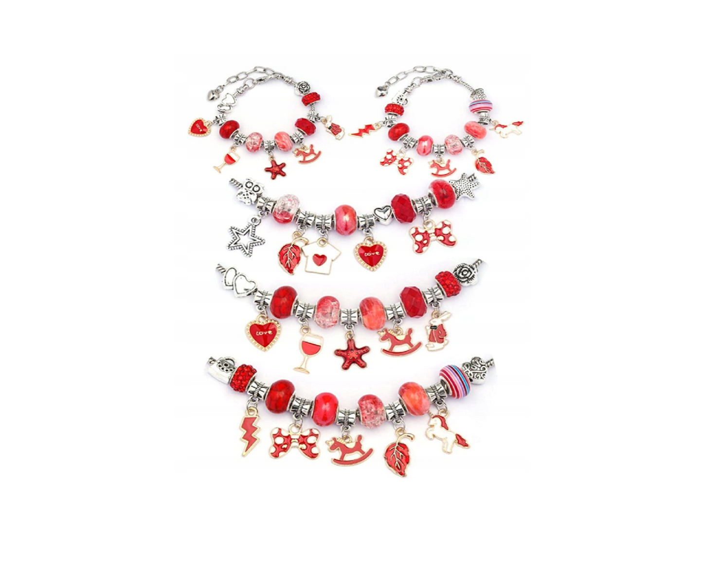 Set margele pentru bratari, 63 elemente, MalPlay 109892