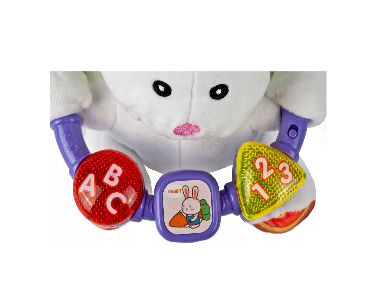 Iepuras interactiv cu sunete si lumini, 26 cm, MalPlay 108670