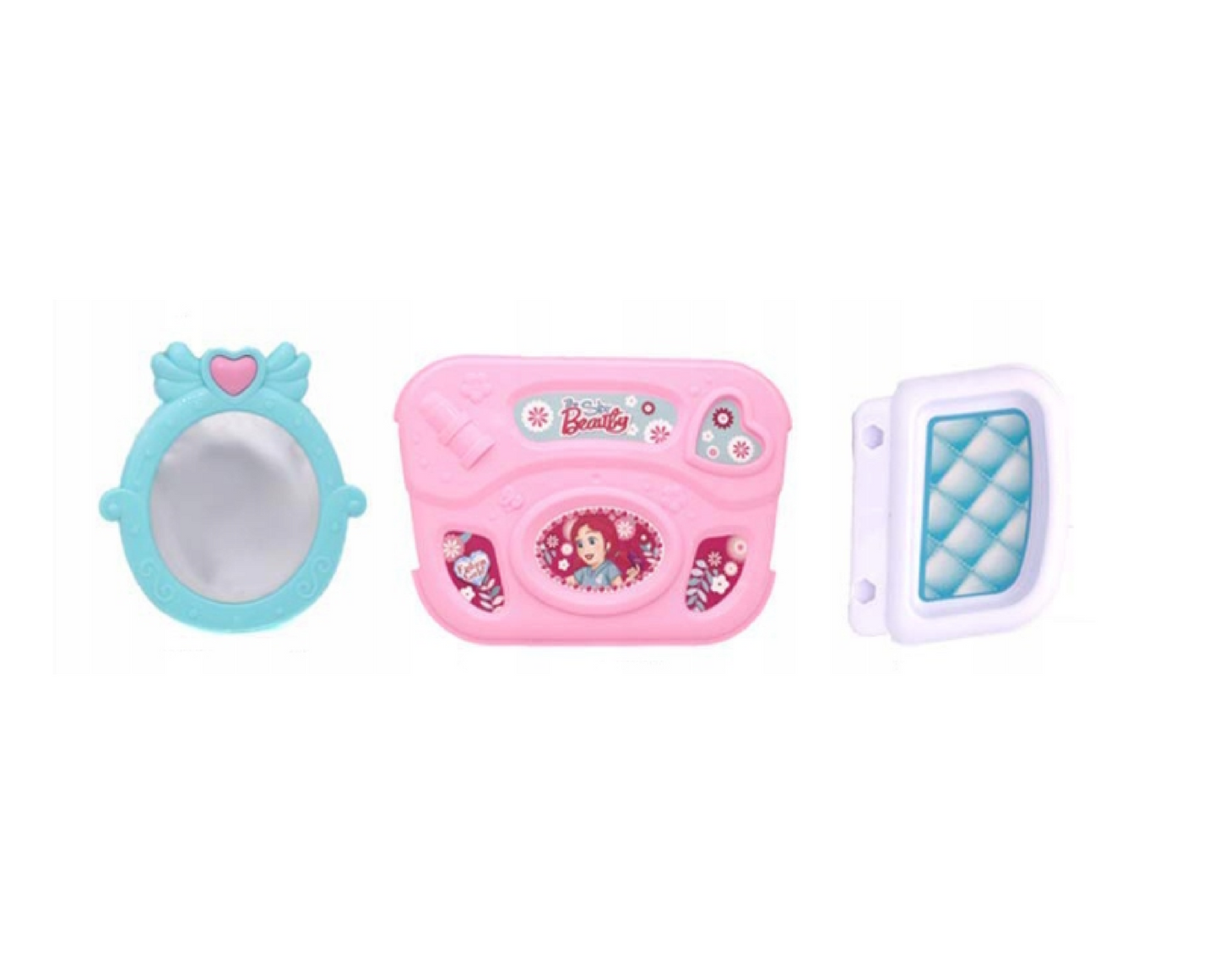 Set masa de toaleta pentru copii, 19 elemente, MalPlay 107182