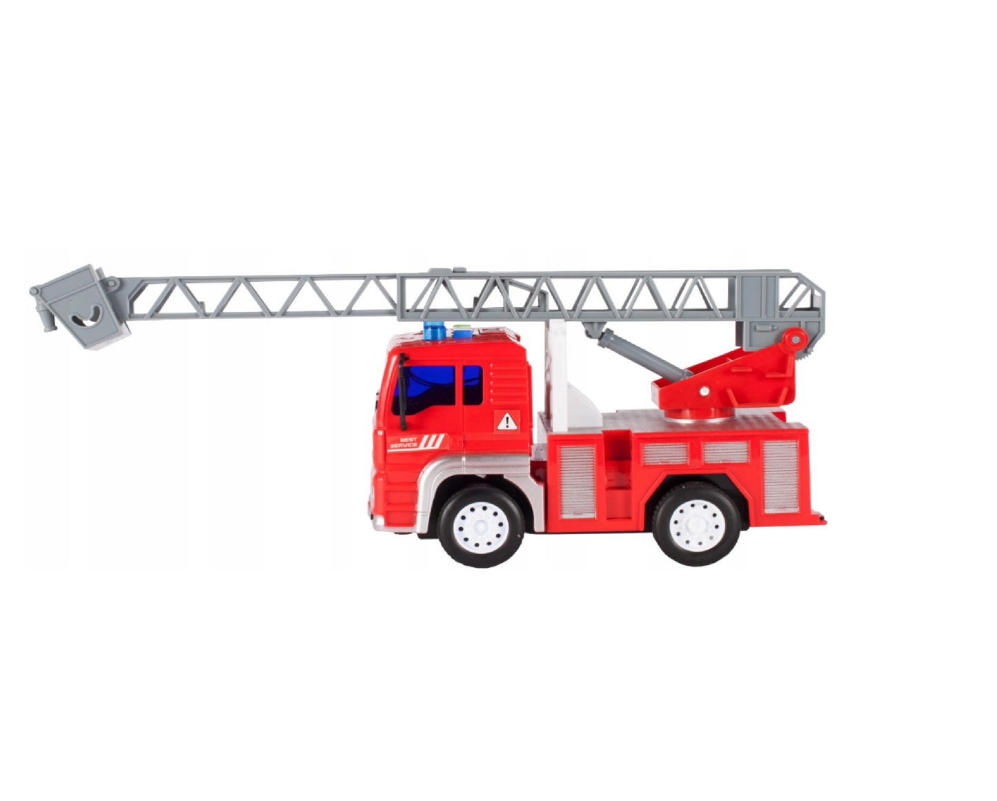 Masina de pompieri cu sunete, scara pliabila, 18 x 10 x 8 cm, MalPlay 107572