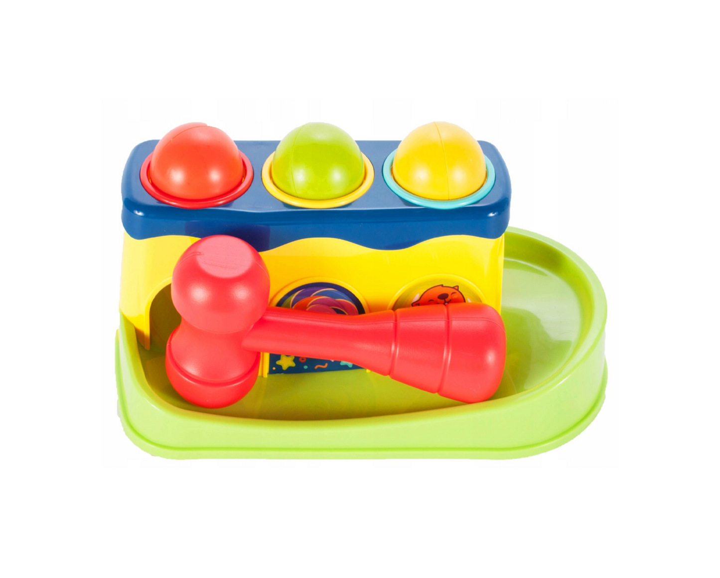 Set joc cu ciocanel si bile, 24,5 x 10,5 cm, 5 elemente, MalPlay 108087