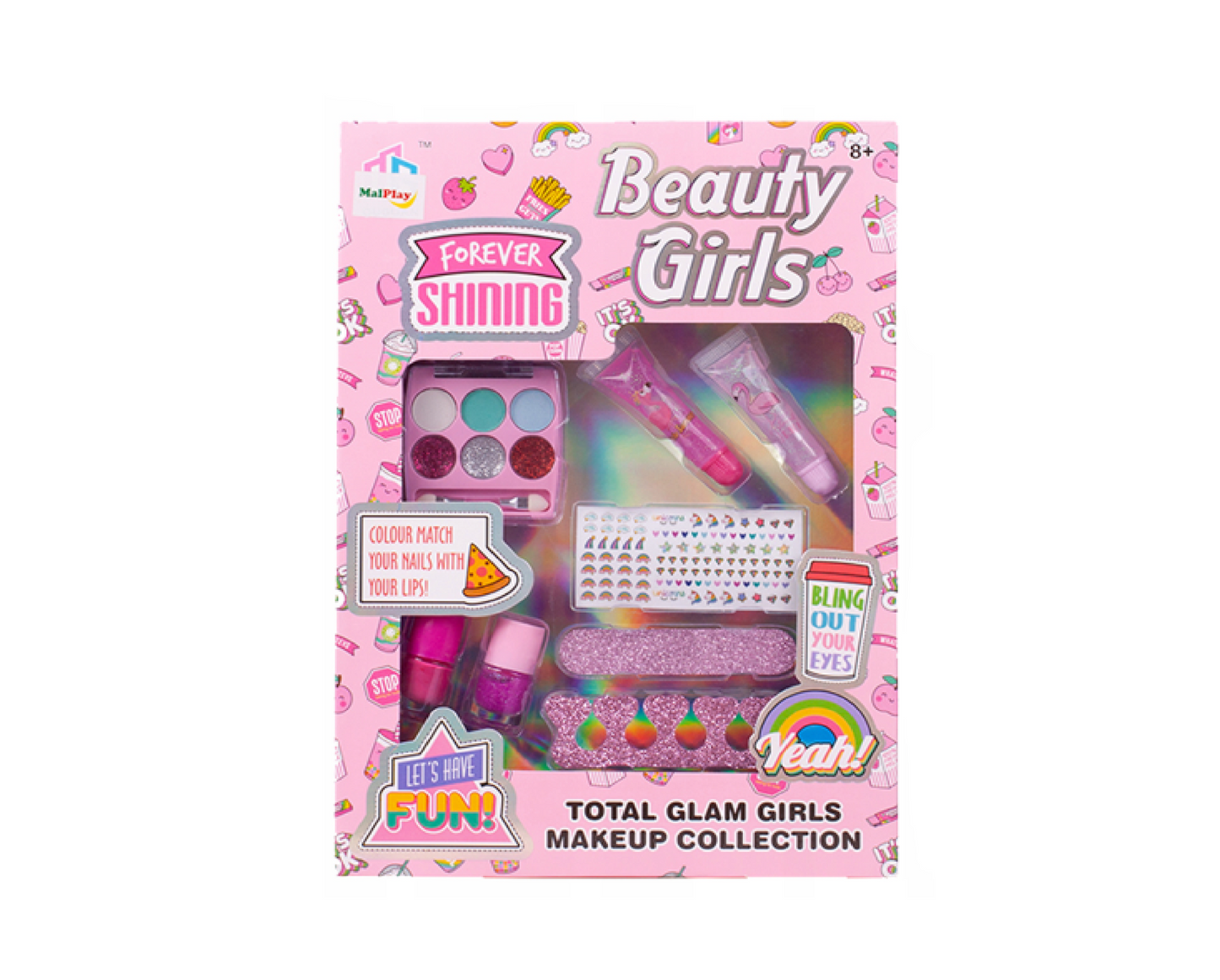 Set cosmetice, 8 elemente, MalPlay 108989