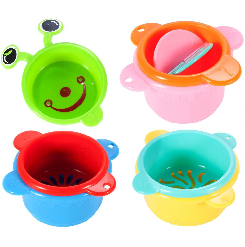 Set jucarii de baie cupe, 7 elemente, MalPlay 107903