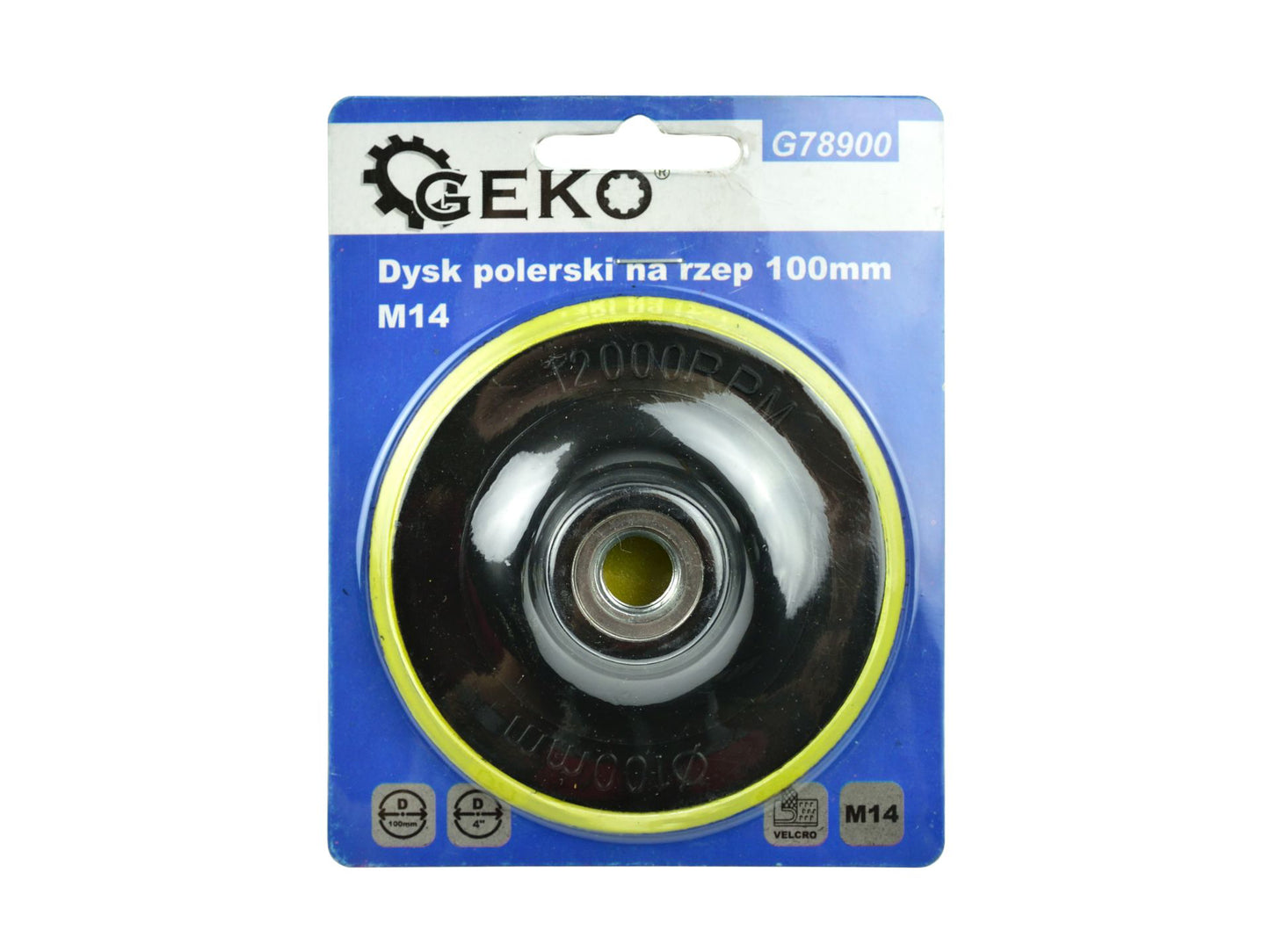 Disc Velcro pentru lustruit, 10 mm, M10, Geko G78900