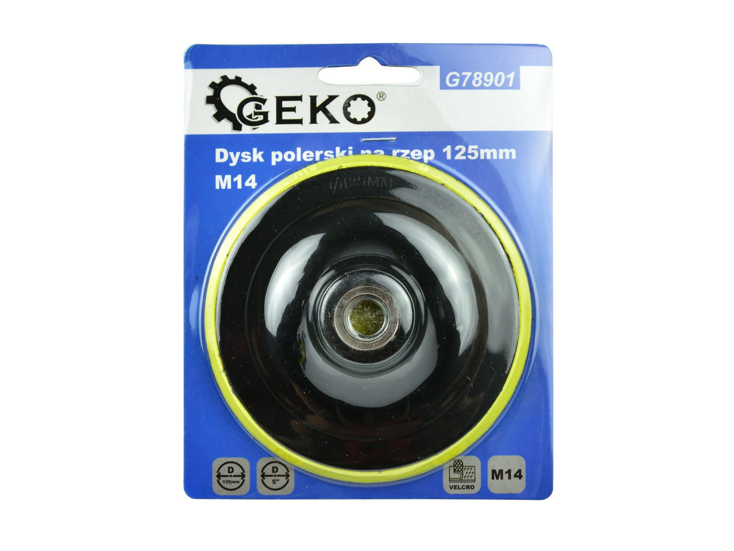 Disc Velcro pentru lustruit, 125 mm, M10, Geko G78901