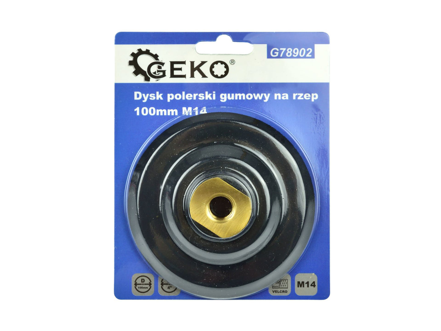 Disc cauciuc pentru curatare resturi adezive, 100 mm, M14, Geko G78902