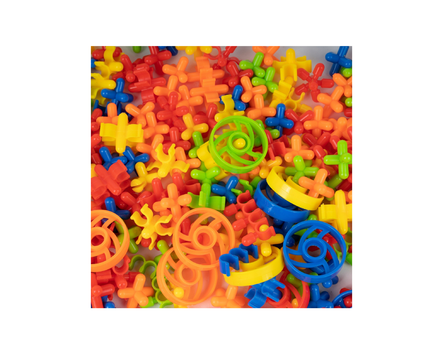 Set creativ de constructie, 1200 tuburi flexibile, MalPlay 109885