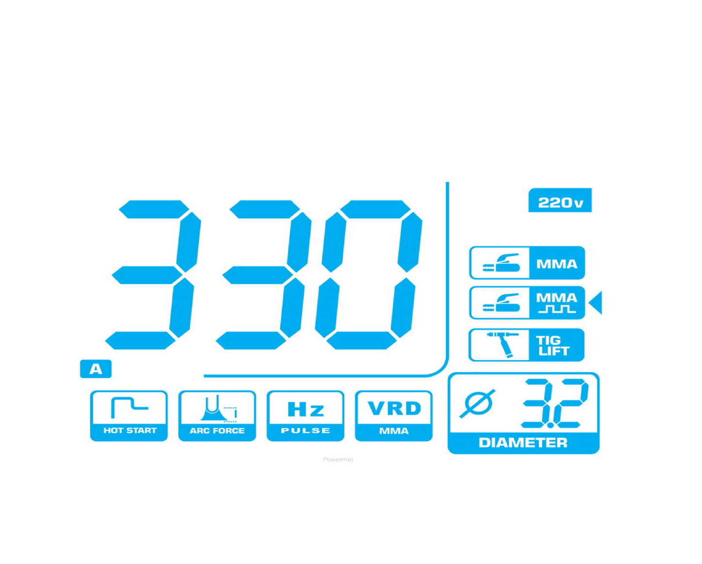 Aparat de sudura tip invertor, 20-330A, Red Technic RTSIT0004