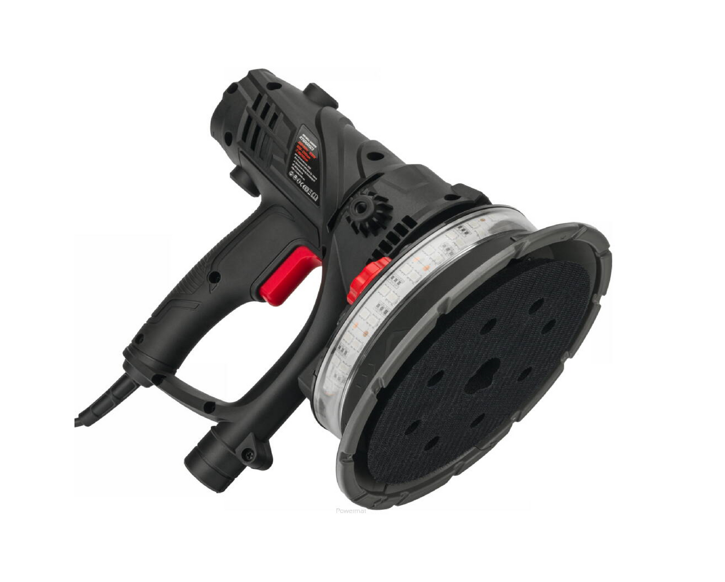 Set masina de slefuit orbitala, 12 foi abrazive, 1500 W, Red Technic RTSDG0023