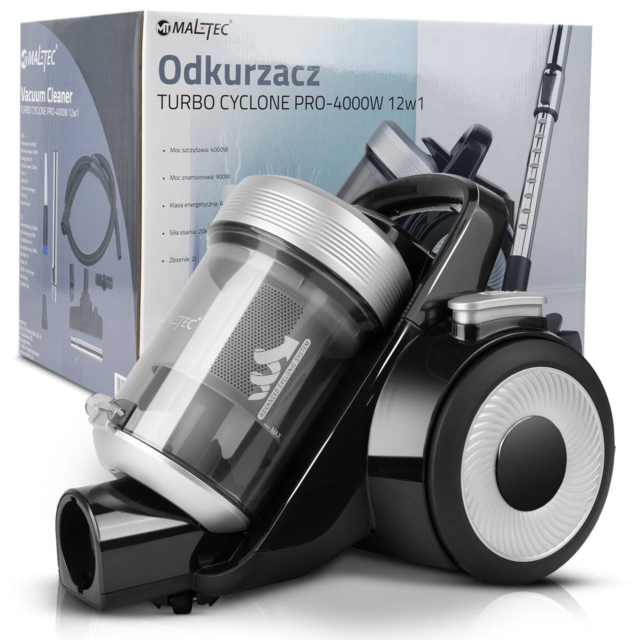 Aspirator Turbo Cyclone Pro-4000 W, 12 in 1, MalTec 109957
