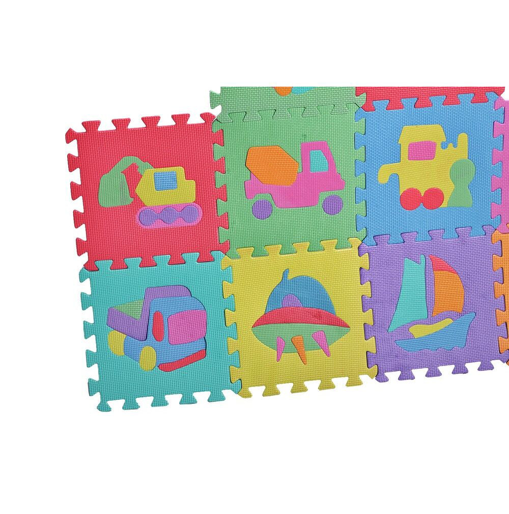 Covor puzzle din spuma, 29 x 29 cm, 10 elemente, MalPlay 102158