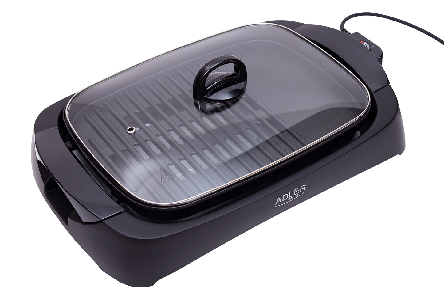 Gratar electric cu capac de sticla, 3000 W, Adler AD6610