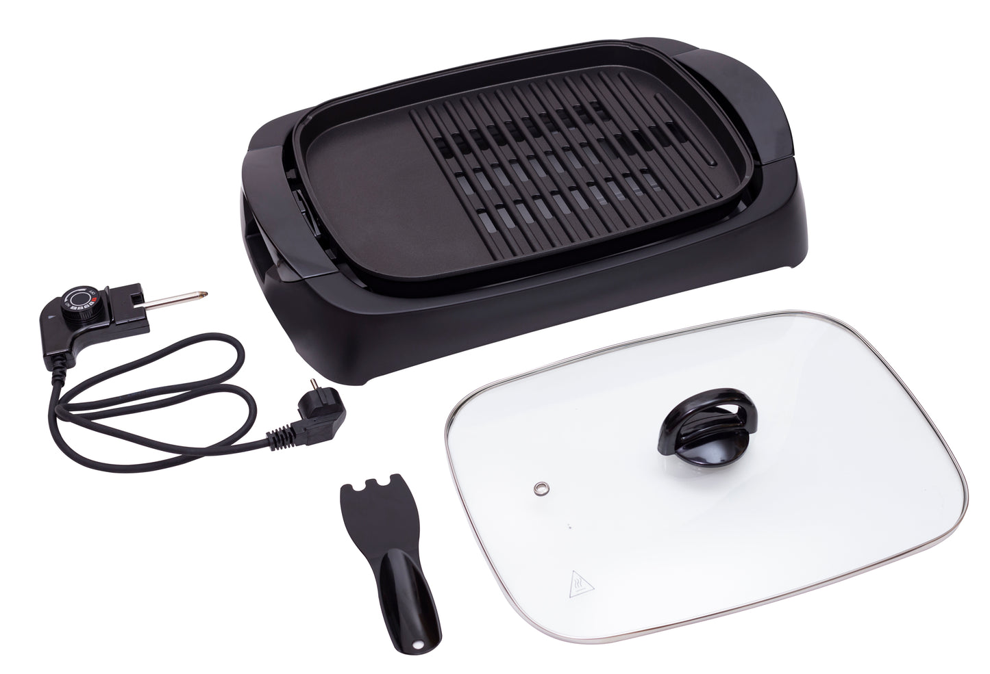 Gratar electric cu capac de sticla, 3000 W, Adler AD6610
