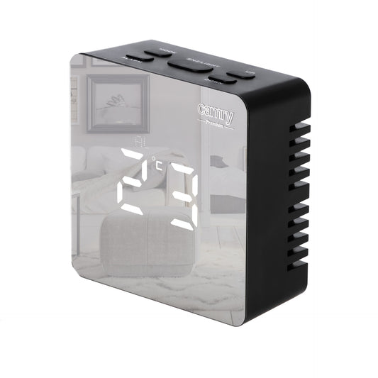 Ceas digital cu alarma, elect oglinda, efect oglinda, temperatura camerei, LED, negru, Camry CR1150B