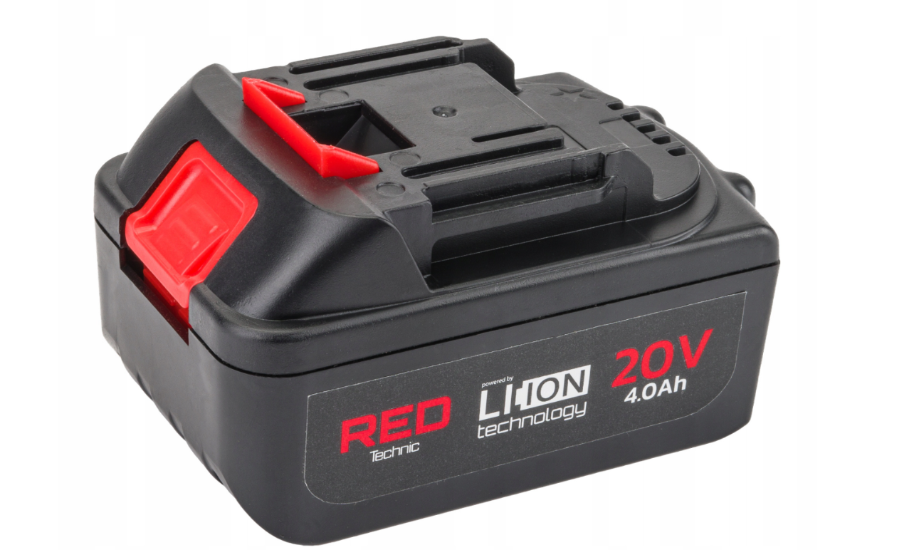Cheie electrica de impact cu acumulator, 20 V, 4 Ah, 380 Nm, Red Technic RTAKU0026