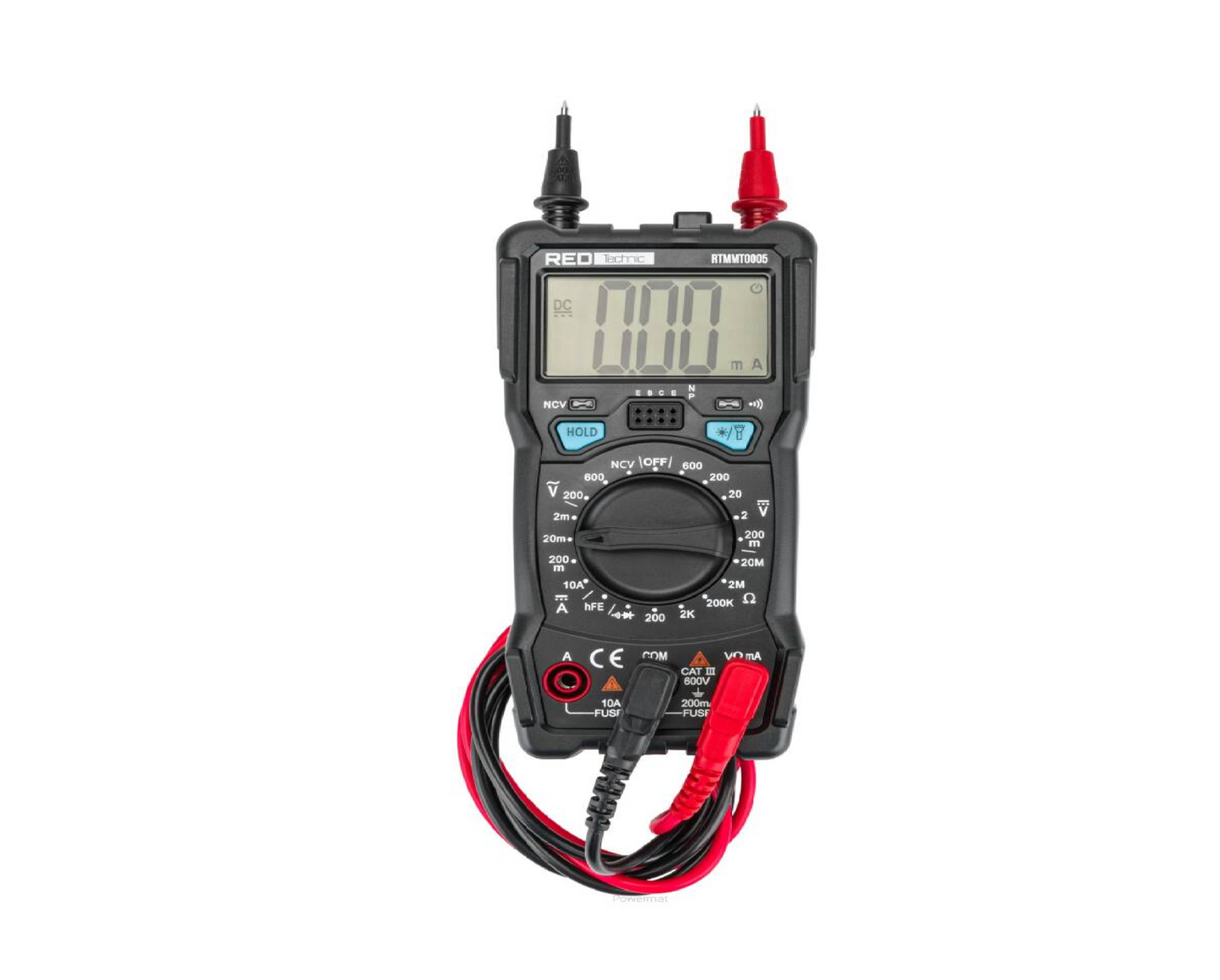 Multimetru digital, 600 V, Red Technic RTMMT0005