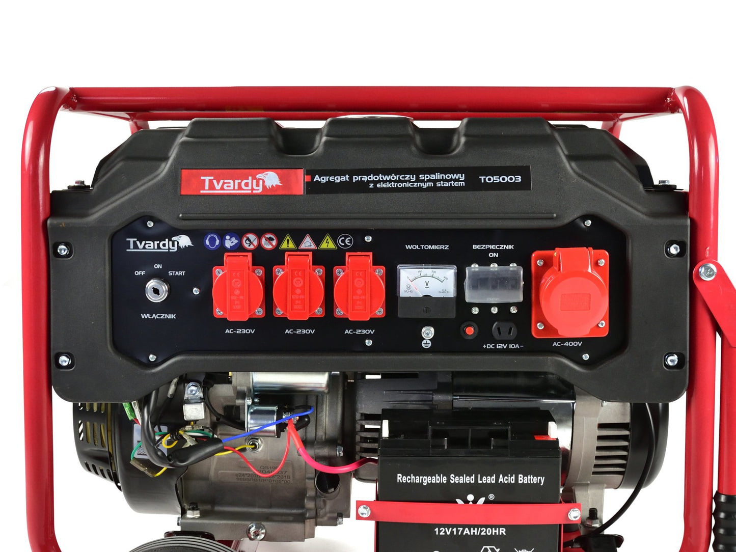 Generator de curent cu pornire electrica, 6.6 kW, 15 cp, Tvardy T05003