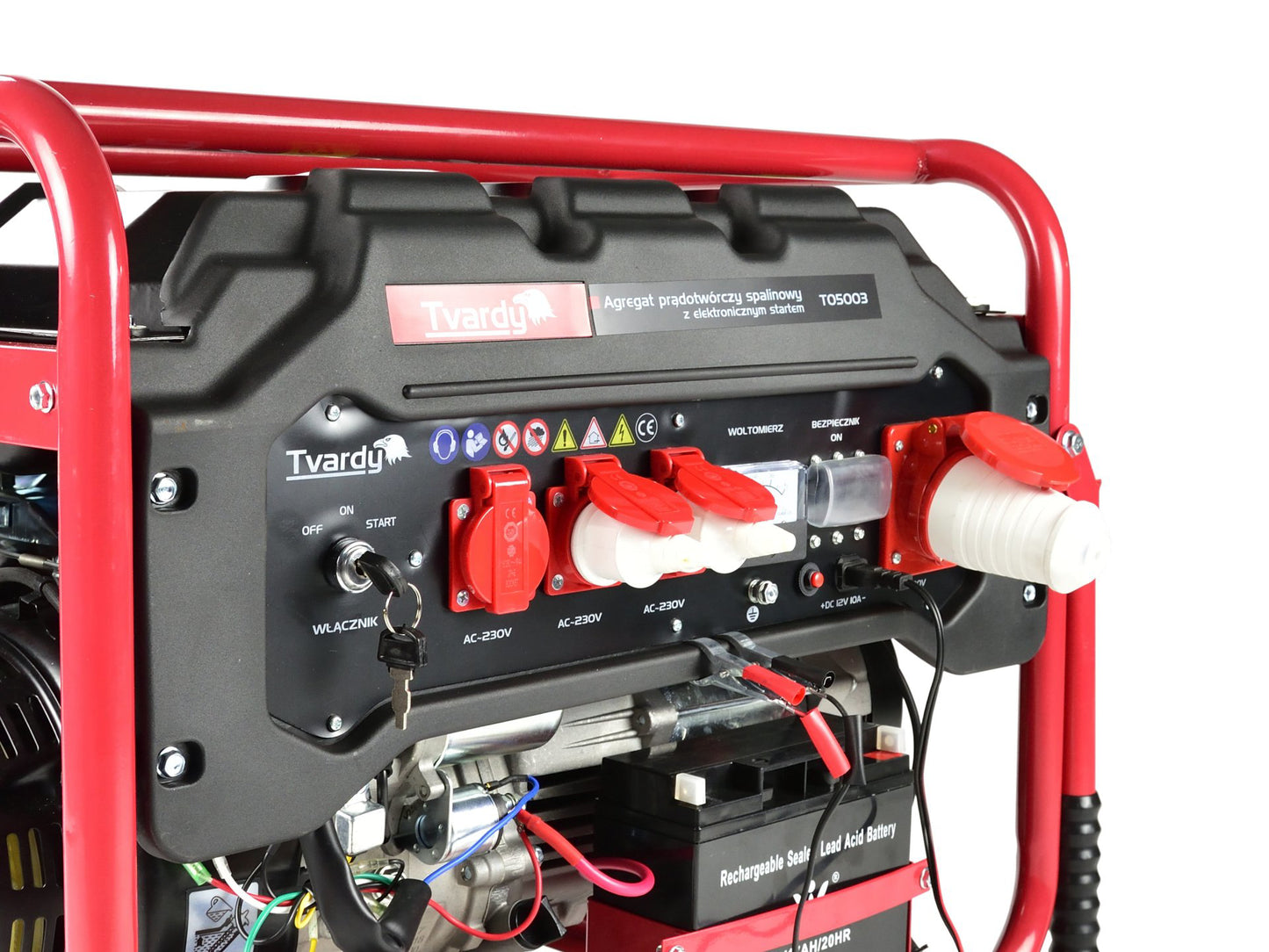 Generator de curent cu pornire electrica, 6.6 kW, 15 cp, Tvardy T05003