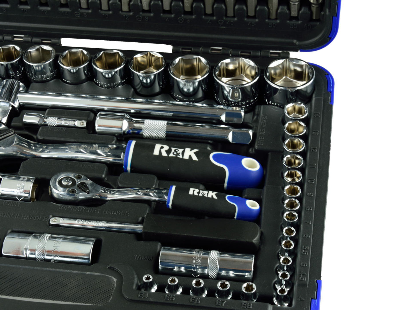 Set chei tubulare profesionale, 108 elemente, 1/4" - 1/2", R&K RK0202