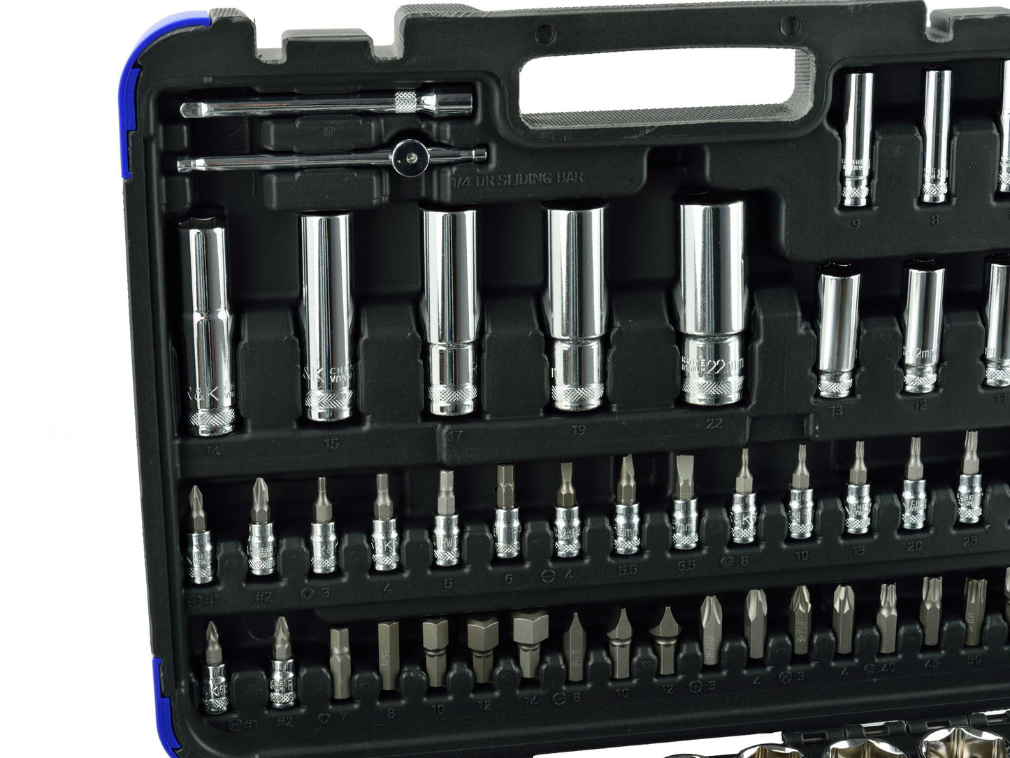 Set chei tubulare profesionale, 108 elemente, 1/4" - 1/2", R&K RK0202