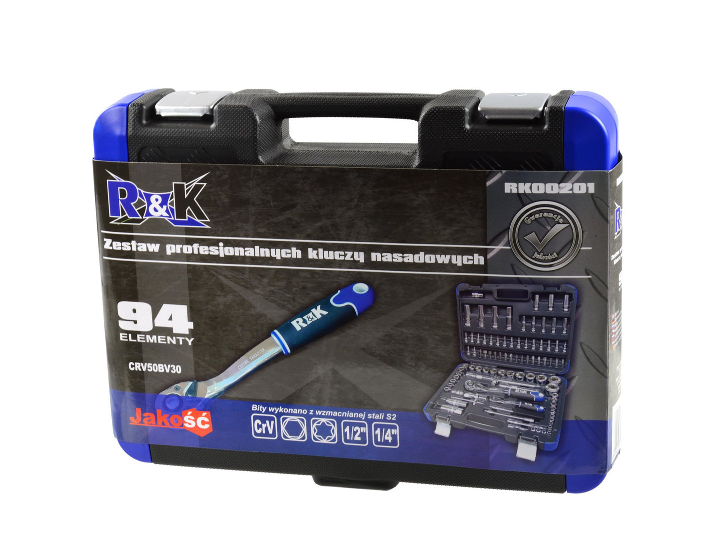Set chei tubulare profesionale, 94 elemente, 1/4"- 1/2", R&K RK00201