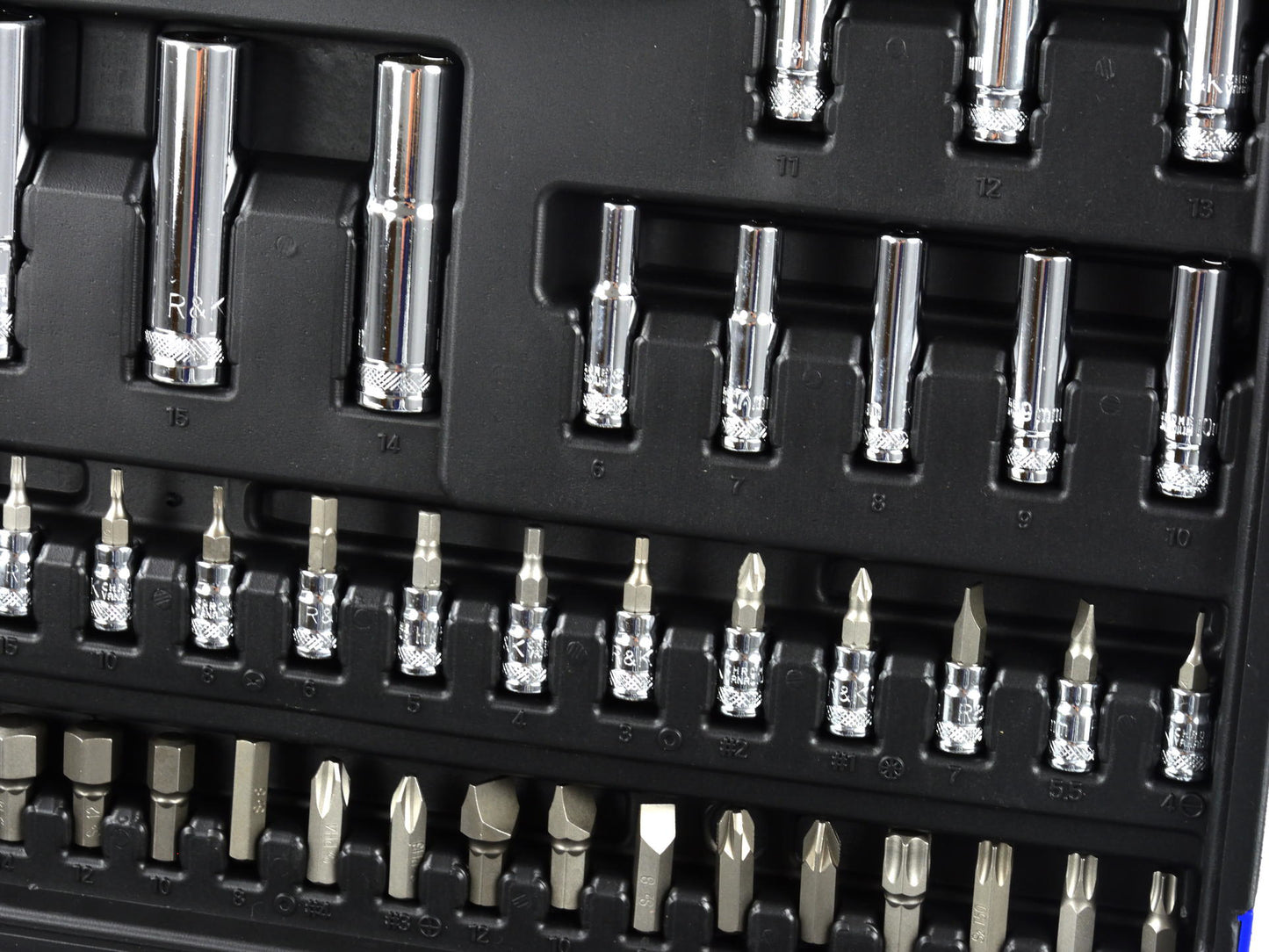 Set chei tubulare profesionale, 94 elemente, 1/4"- 1/2", R&K RK00201