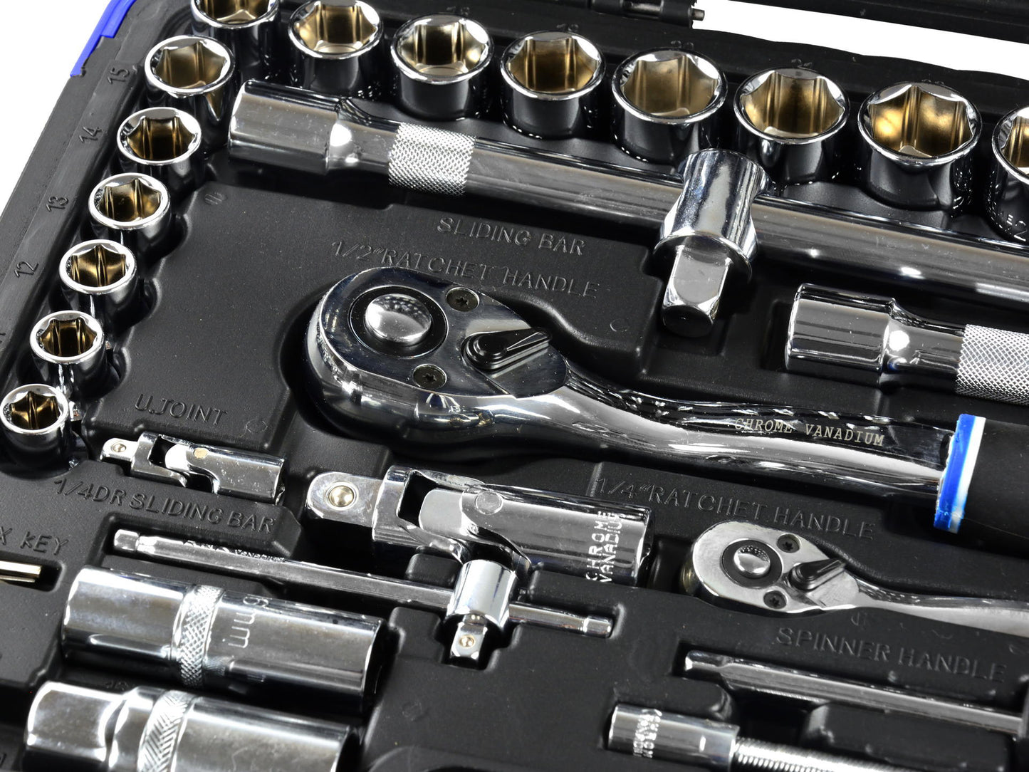 Set chei tubulare profesionale, 94 elemente, 1/4"- 1/2", R&K RK00201