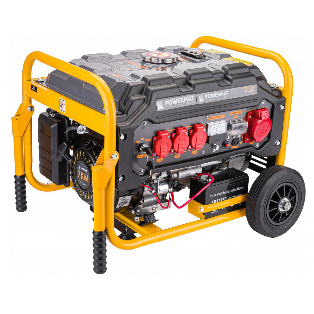 Generator de curent pe benzina PM-AGR-3000MNKE, 3 kW, Powermat PM1196