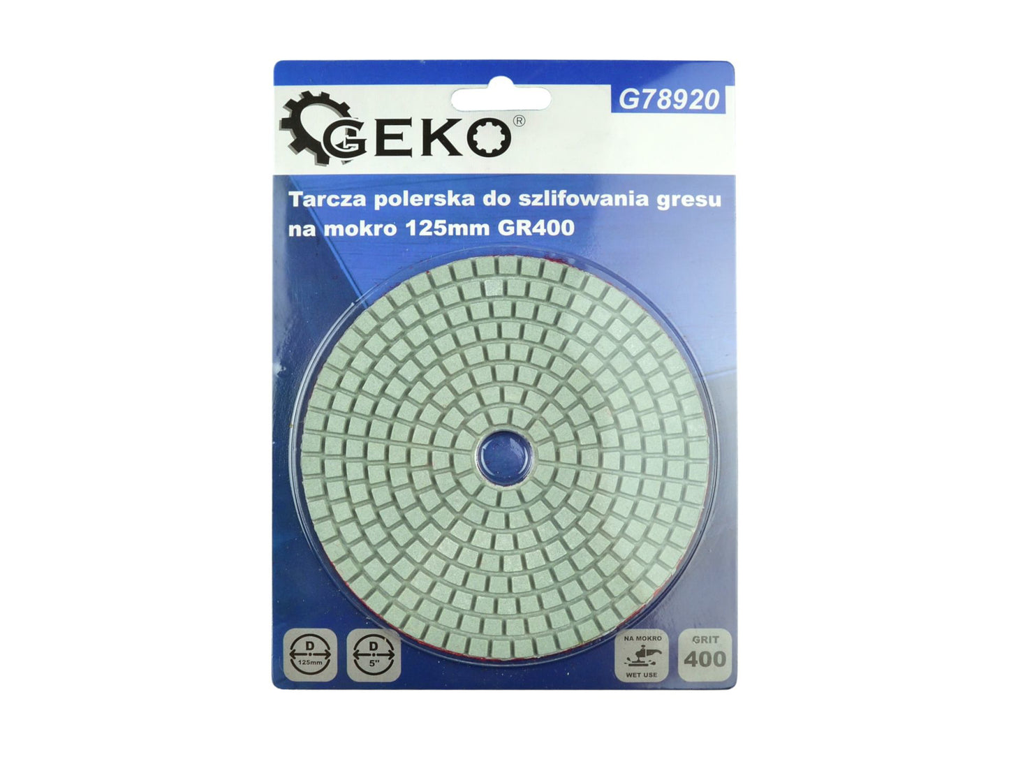 Disc pentru slefuirea umeda a gresiei, 125 mm, granulatie 400, Geko G78920