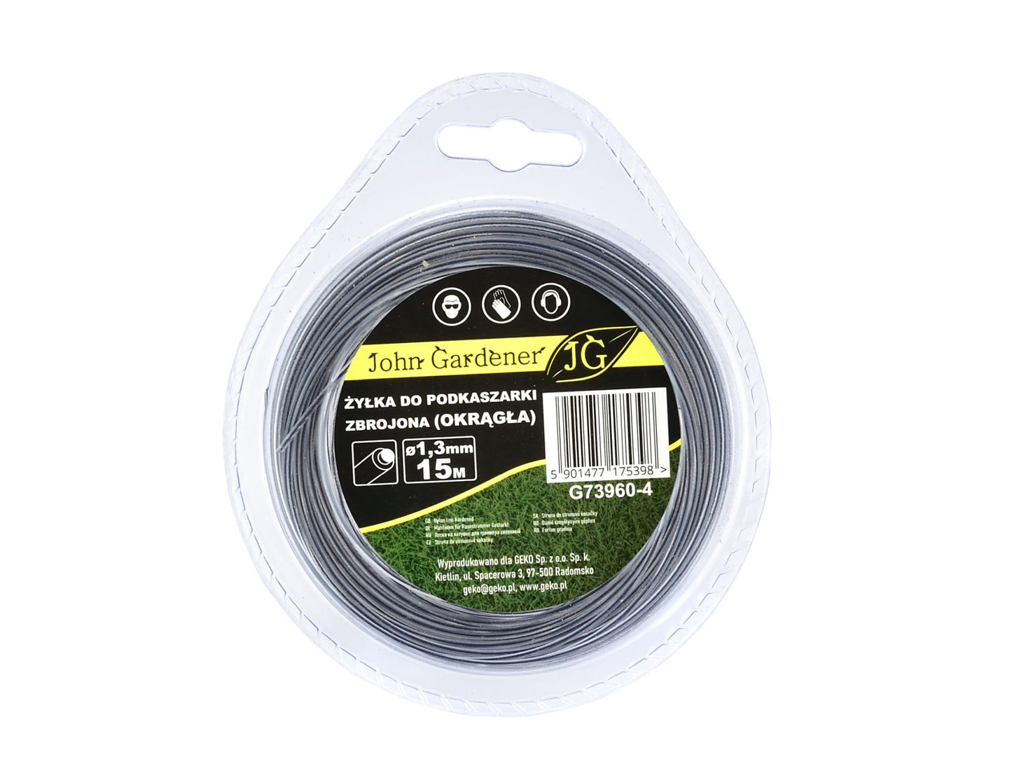 Fir trimmer rotund intarit, 1.3 mm x 15 m, John Gardener G73960-4