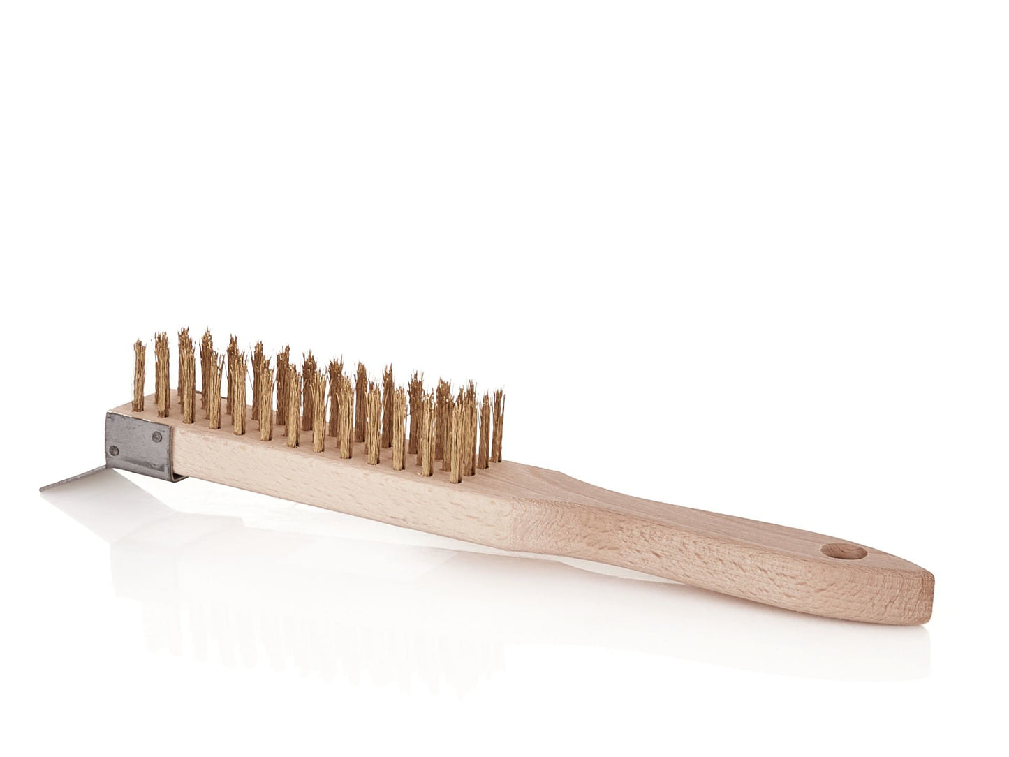 Perie de sarma cu racleta pentru indepartarea ruginii, 4 randuri, Geko G00627