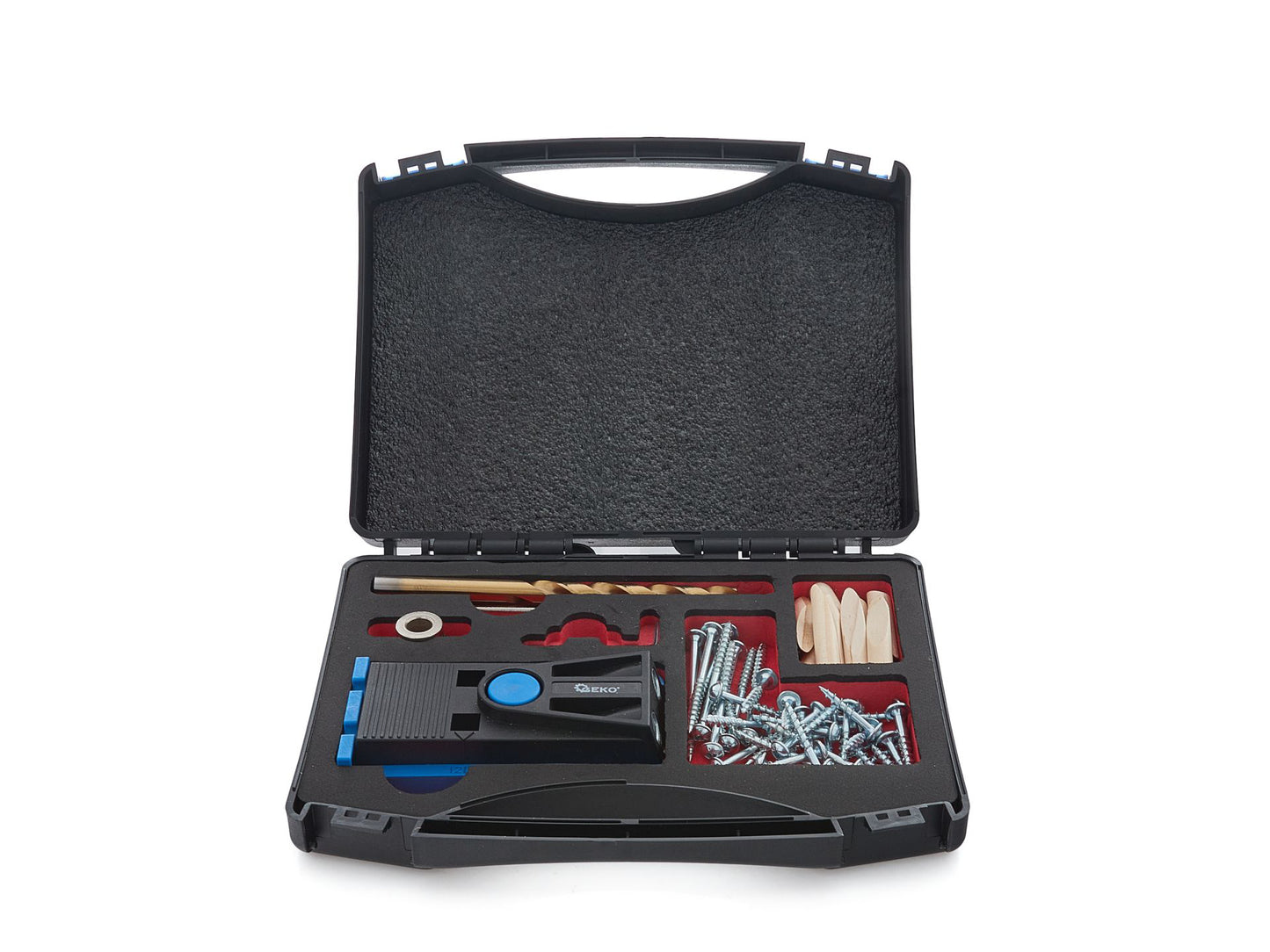 Set sablon pentru gaurire, 45 elemente, Geko G64988