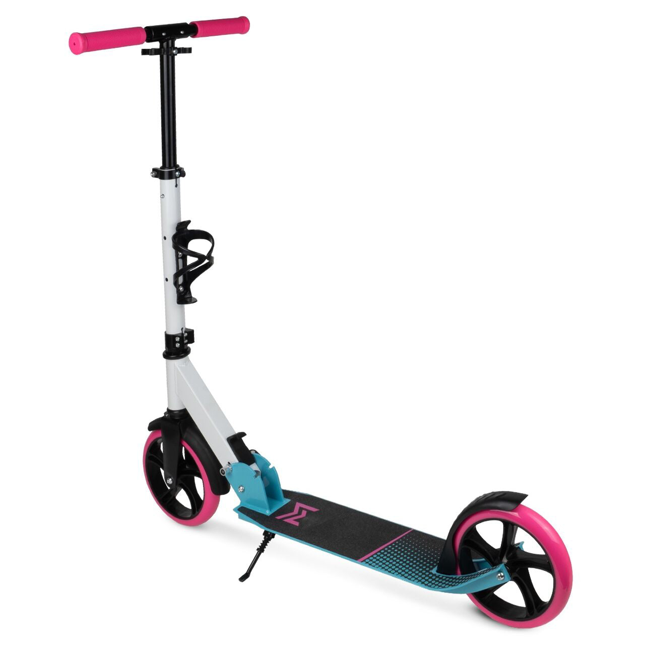 Trotineta pliabila cu amortizor, suport pentru sticla de apa si curea pentru transport, MalPlay 110062