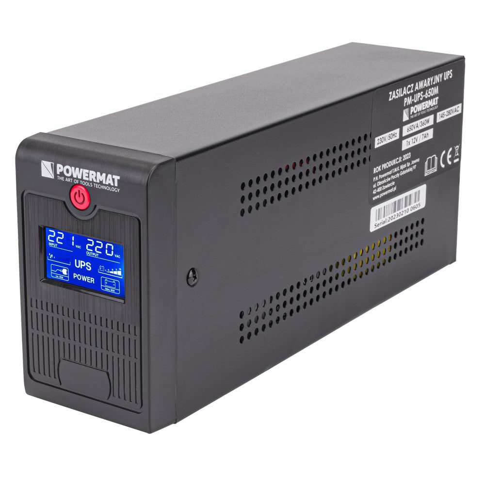 Sursa de curent UPS PM-UPS-650M, 360 W, 7 Ah, Powermat PM1207