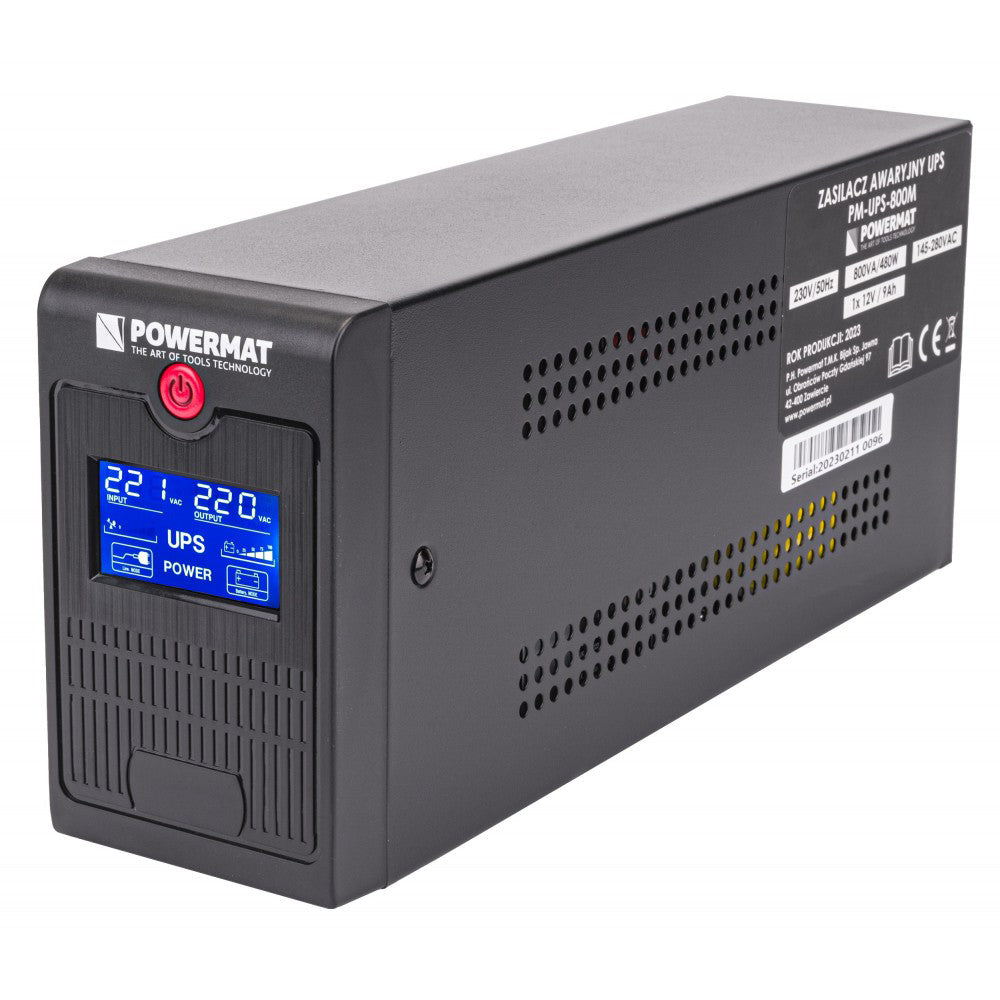 Sursa de curent UPS PM-UPS-800M, 480 W, 9 Ah, Powermat PM1208