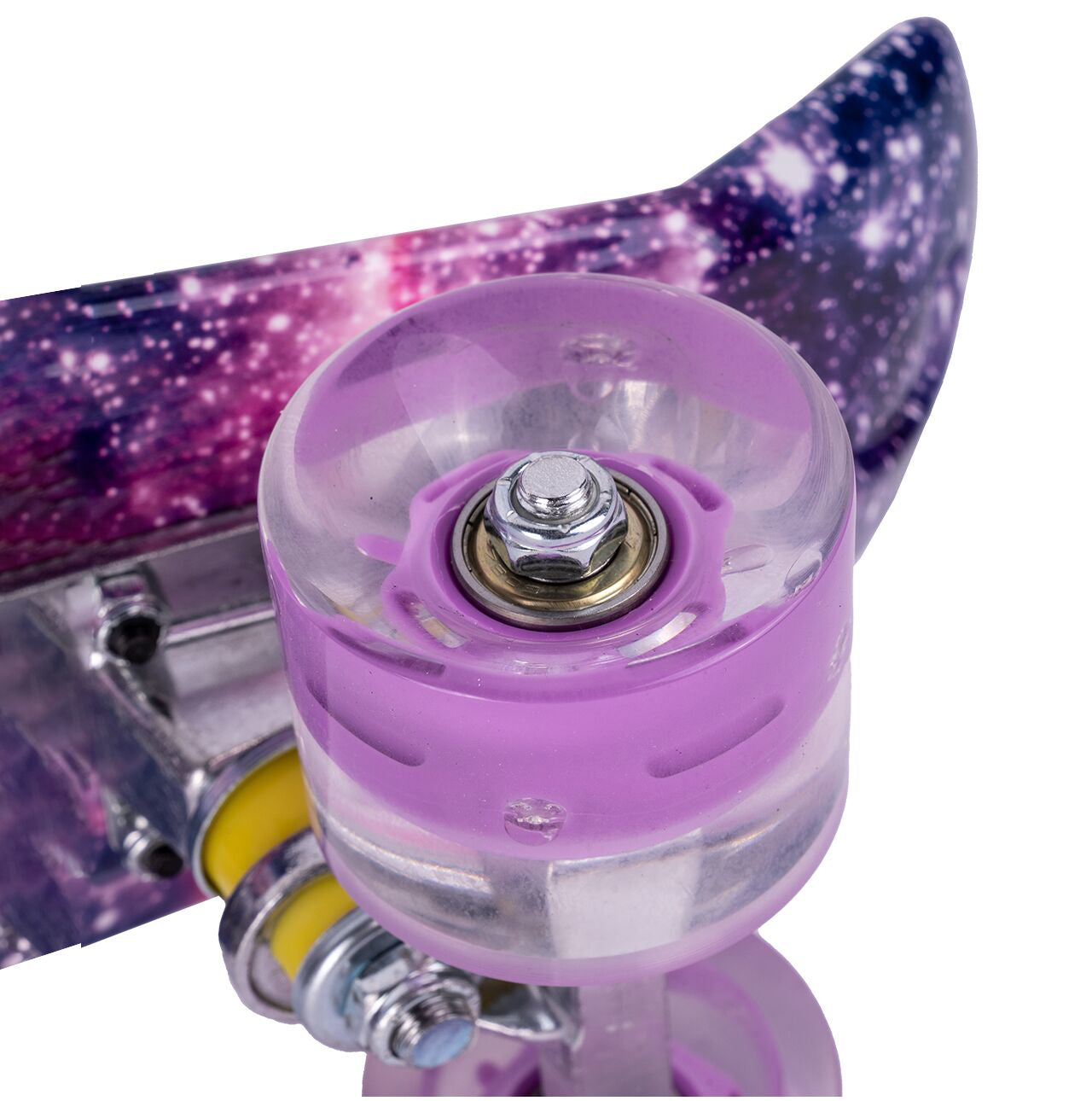 Skateboard model Space cu roti luminoase, 56 cm x 15 cm, MalPlay 110184