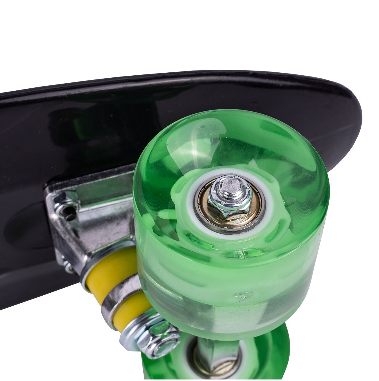 Skateboard negru cu roti luminoase, 56 cm x 15 cm, MalPlay 109633