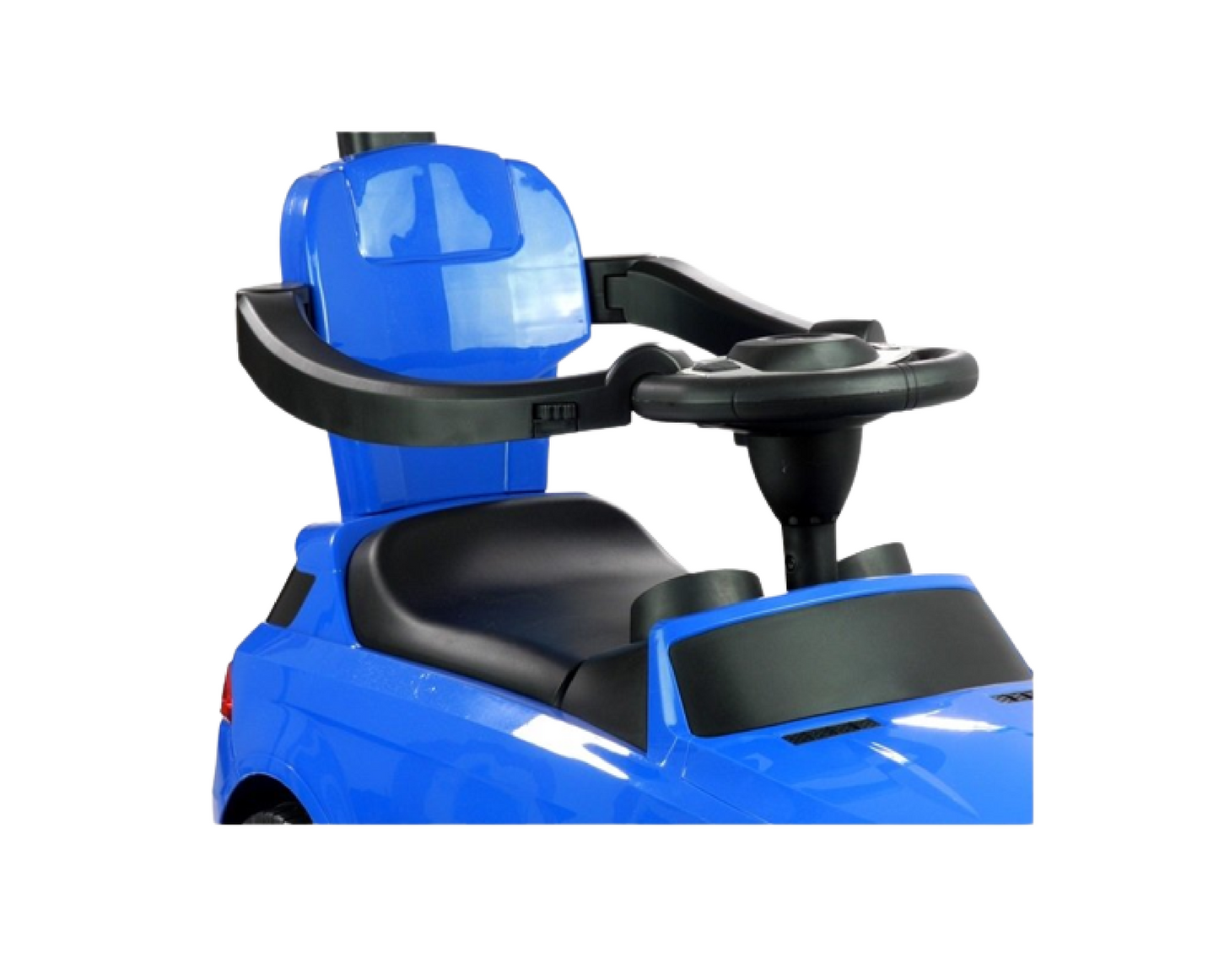 Masinuta Mercedes cu impingator pentru copii, sunet, componente detasabile, Albastru, Lean 2335