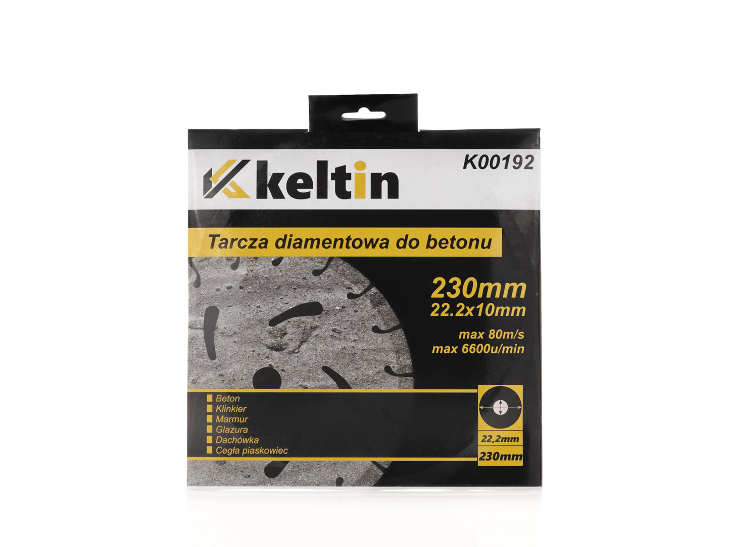 Disc diamantat pentru beton, 230 x 22.2 x 10 mm, Keltin K00192