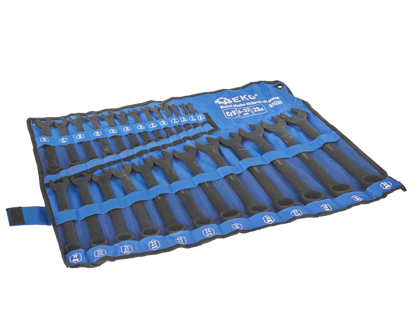 Set chei combinate. 6-32 mm, negru, 25 elemente, Geko G11261