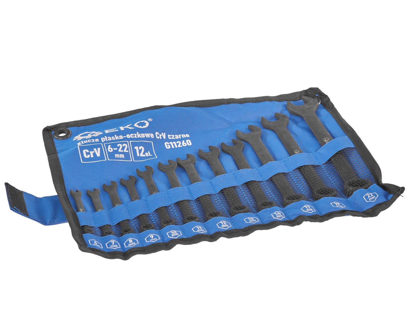 Set chei combinate, 6-22 mm, 12 elemente, negru, Geko G11260