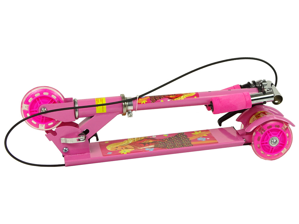 Trotineta cu roti luminoase LED, frana de mana, Lean 11916