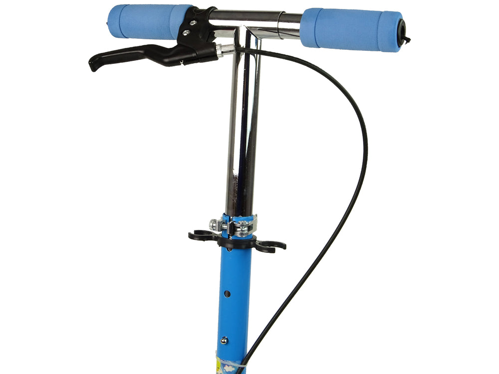 Trotineta cu roti luminoase LED, frana de mana, albastru, Lean 11917