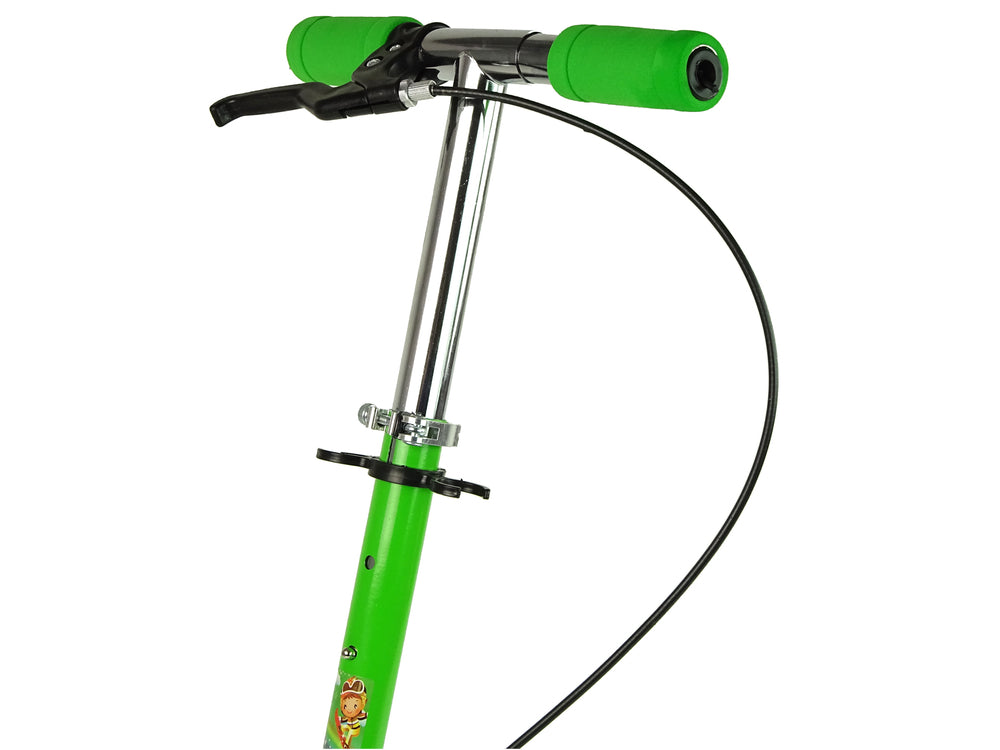 Trotineta cu roti luminoase LED, frana de mana, verde, Lean 11918