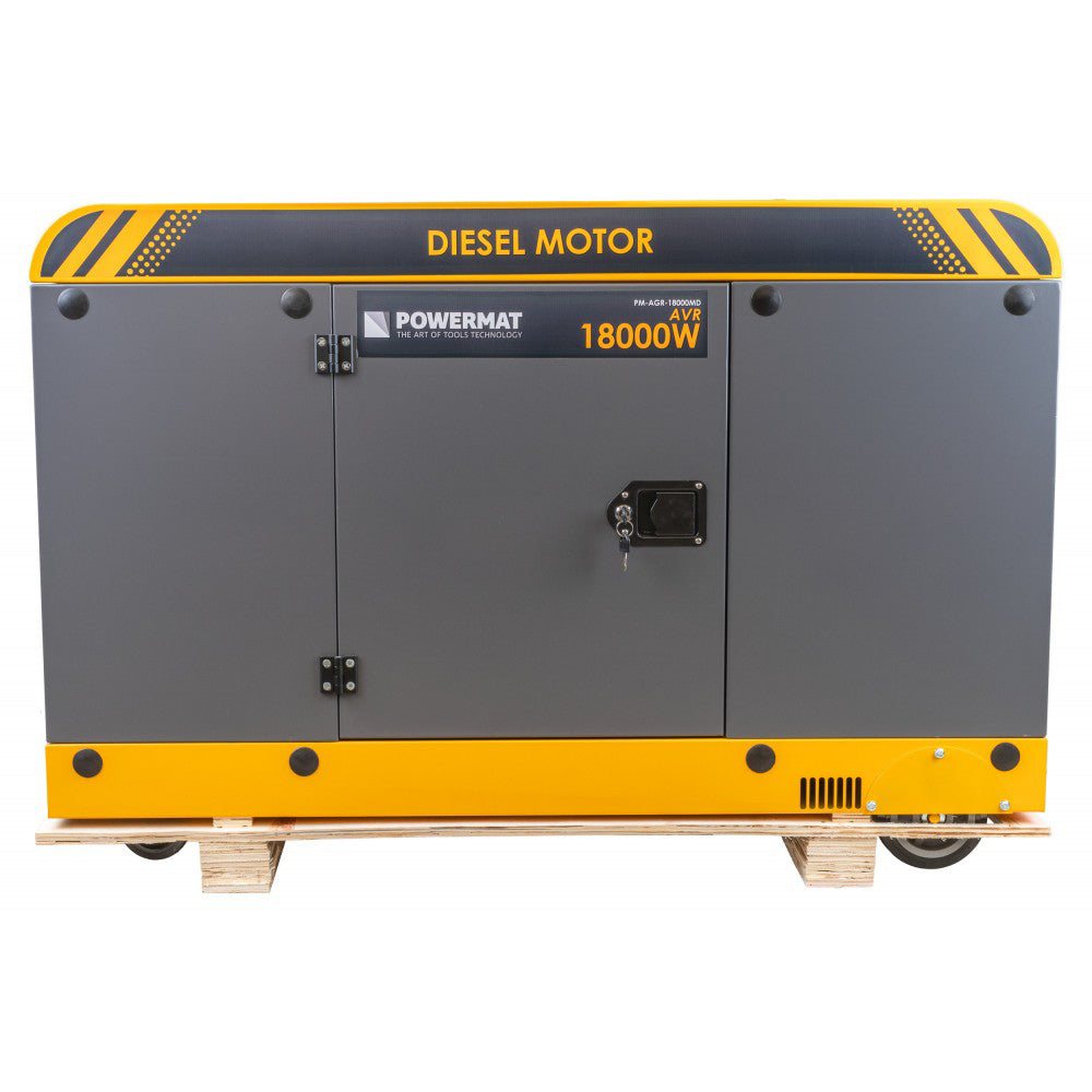 Generator de curent pe motorina PM-AGR-18000MD, 18 kW, 230 V / 400 V, 12 V, Powermat PM1227
